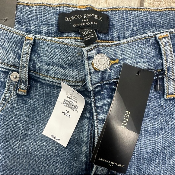 NWT Banana Republic Girlfriend Jean. Size 10 Petite - Picture 5 of 6